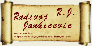 Radivoj Jankićević vizit kartica